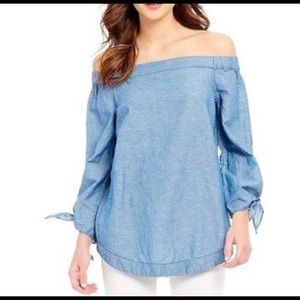 Free People Chambray Top